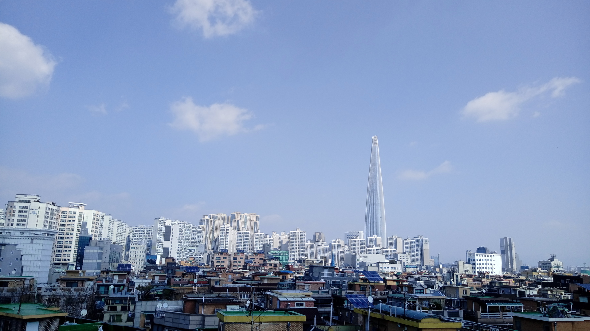 三田洞 삼전동 の町から見た景色 韓国から ソンパ大好き